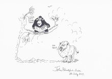 Cartoon by explorer Col John Blashford-Snell for Sketch for Survival