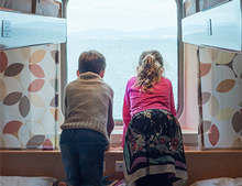 Kids in Pothole cabin
