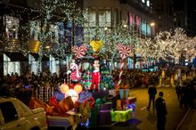 Walt Disney World®'s Micky and Minnie Mouse Illuminate Lights along Michigan Avenue