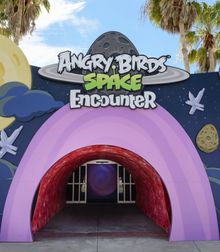 The adventure begins at the entrance to Angry Birds Space Encounter
