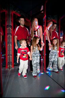 with caution! The Danger Zone features a mirrored labyrinth challenge to find the hidden Angry Birds. Guests discover surprises 