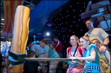 •	Eggsteroids Slingshot – Ready, set, squawk! Guests take their best shot – sling shot, that is – at King Pig and Corporal Pig, 