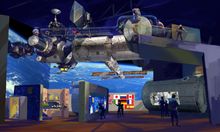 UP-CLOSE AND INTERACTIVE - The International Space Station (ISS) is a star player in the Space Shuttle Atlantis exhibit, with an