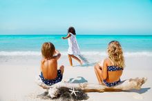 The Turquoise Holiday Family Sale has plenty of ofers including the chane to cut a dash on the beach in Sunuva Swimwear