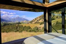New Zealand, Manakau PurePod - view from inside looking out