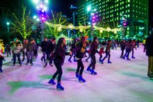 Ice skating at Campus Martius Park
