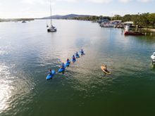 SUP yoga class with Kat Harding