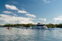SUP yoga class with Kat Harding