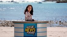 TV presenter Teigan Nash reporting for Aussie News Today from The Whitsundays in Queensland.