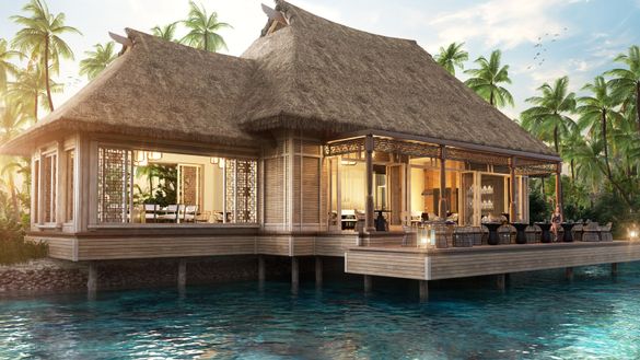 Rendering of Waldorf Astoria Maldives. Rendering of Waldorf Astoria Maldives.