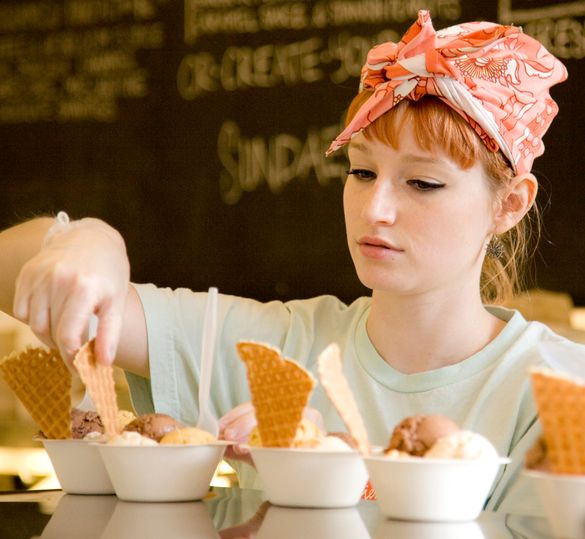 Preparing samples for tour at Jeni's Splendid Ice Creams