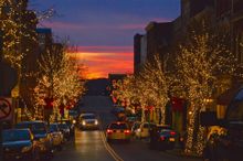 Clarksville's iconic Franklin Street overlooks the Cumberland River's jaw-dropping winter sunsets.