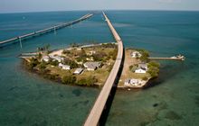 About two miles west of Marathon, nestled beneath what is now called the Old Seven Mile Bridge, lies Pigeon Key. Photo by Andy N