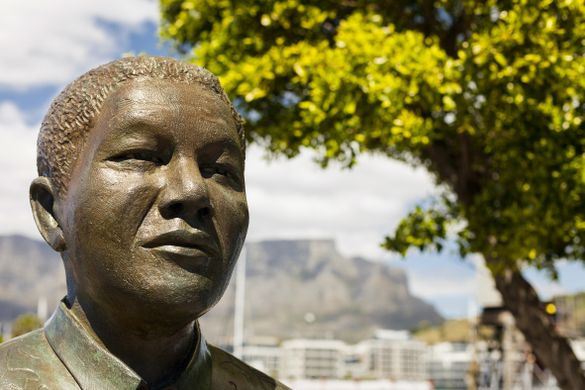 South Africa Statue of Nelson Mandela in the V&A Waterfront in Cape Town