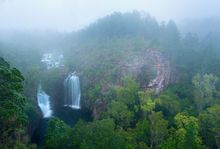 A misty, moist Florence Falls is a sight to behold in the NT wet.