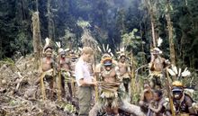 Benedict Allen making first contact with the Yaifo tribe of Papua New Guinea