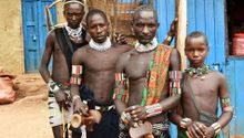Tribal encounters in Omo Valley, Ethiopia. 