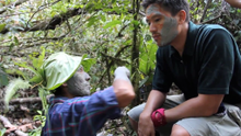 G Adventures founder Bruce Poon Tip with a spiritual leader of the Quichua community in Amazonian Ecuador