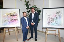 Zhong Chen, namesake artist and Bob East, CEO Mantra Group