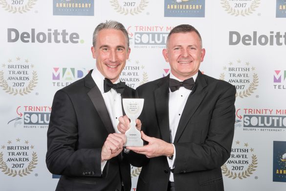 Keith Motson, Coast & Country Cottages General Manager, and Jon Doyle, Coast & Country Cottages Operations Director, at the 2017 British Travel Awards Keith Motson, Coast & Country Cottages General Manager, and Jon Doyle, Coast & Country Cottages Operations Director, at the 2017 British Travel Awards