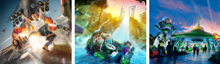 Thrilling new attractions will launch guests further and faster than ever, including (left to right) the Fast & Furious - Supercharged ride at Universal Studios Florida, the world’s tallest river rapid drop at SeaWorld Orlando and Toy Story Land at Disney