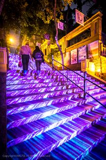 Steps in Taipa Village - Macao Light Festival 2017