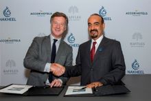 Sébastien Bazin, Chairman and CEO of AccorHotels (left) and Nakheel Chairman Ali Rashid Lootah (right)