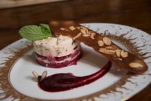 The winning dish, “Orlando’s Honey Nougat Glacé,” is an Italian meringue prepared with honey, nougat and fruit confit, on a red berries sorbet from Chef Catherine Delrieu of Mon Petit Cheri.