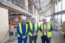 Billy Cross, The Star Entertainment Group Managing Director QLD Geoff Hogg & Simon Gloftis on-site at The Star's new rooftop restaurant & bar