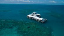 Dive into the Great Barrier Reef from the new Sunlover Reef Cruises pontoon at Arlington Reef.