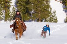 Triple Creek Resort Ranch, Montana, skijoring