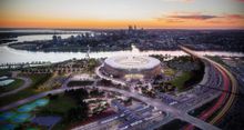 Artist impression of Perth's Optus Stadium