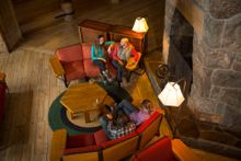 Timberline Lodge's lobby, Oregon's Mount Hood