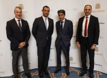 From left to rights, Francois Baudin, Senior Vice President Development, Luxury Hotels Europe, Middle East & Africa, Development, AccorHotels, Sami Nasser, Chief Operating Officer, Luxury Brands, Middle East, AccorHotels, Sami Elmabruk, Chairman, Iskan Co