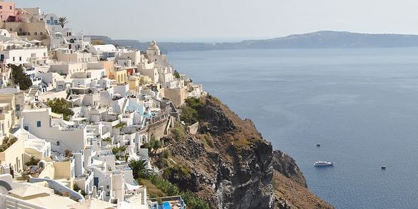 Greece Building Cliff View Greece Building Cliff View