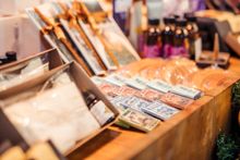 Guests could purchase gifts during the Christmas Market. 