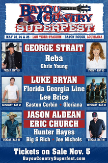 2014 Lineup in Tiger Stadium