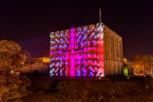 Projection example onto Norwich Castle