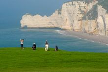 Golf course in Etretat