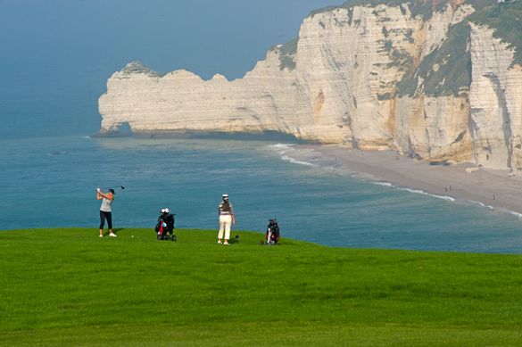 Golf course in Etretat