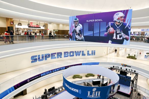  Mall of America North Atrium in Bloomington, Minnesota transforms into Media Center and Fan Gallery. 