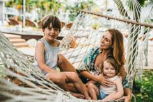 Sigourney Cantelo and her family at QT Port Douglas