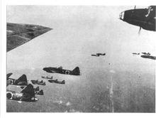 Japanese 'Bettys' on their way to Darwin, 19 February 1942
