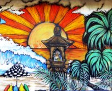 Street art murals in the neighbourhood of Seminyak