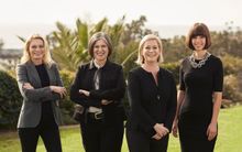 From L-R: Kristie Goshow (CMO); Michelle Woodley (President); Lindsey Ueberroth (CEO) and Caroline Michaud (EVP Corporate Communications & PR)