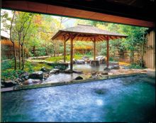 One of many bath houses in Kinosaki Onsen 