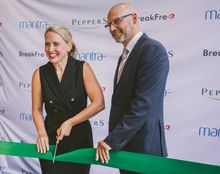 Minister for Tourism Kate Jones and Mantra Group COO Tomas Johnsson