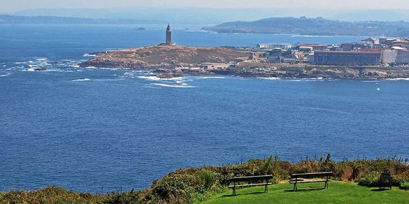 A Coruña Bay on the Camino Ingles, the English Camino route