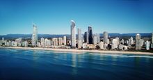 Surfers Paradise Skyline from Sea