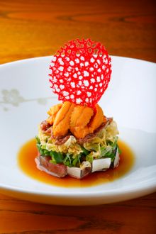 KATSUO TATAKI & UNI SASHIMI ANCHOVY, TOSAZU